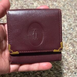 Vintage "Must de Cartier" Leather Coin Pouch